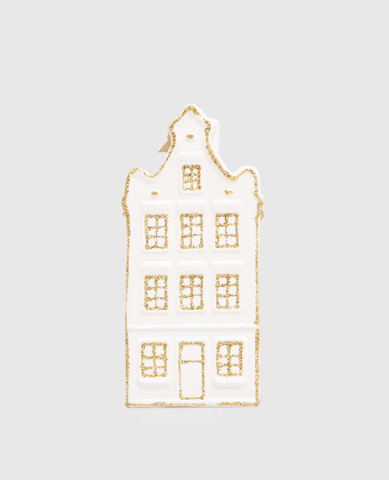 

White Christmas tree toy Canal house neck gable Vondels