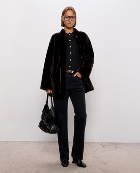 Babe Pay Pls Brown double-sided sheepskin coat 2623SETA
