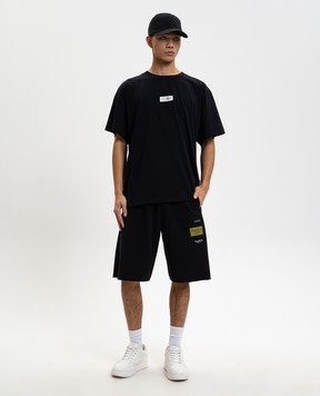 Maison Margiela MM6 Black T-shirt with logo patch SH0GC0032M20170