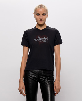 AMIRI Black t-shirt with logo print AW426JR011