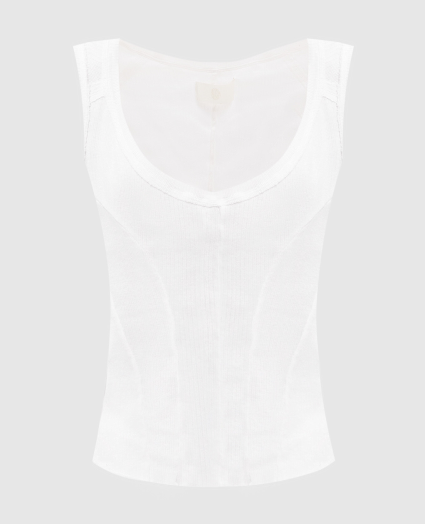 Ivory ribbed T-shirt