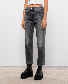 R13 Gray jeans with holes R13W5083D137C