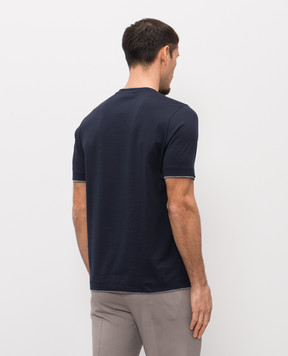 Enrico Mandelli Blue layered T-shirt 3K050A5684