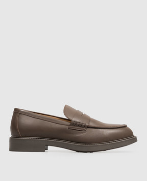 Doucal's Brown leather loafers DD8664BRUGUF289