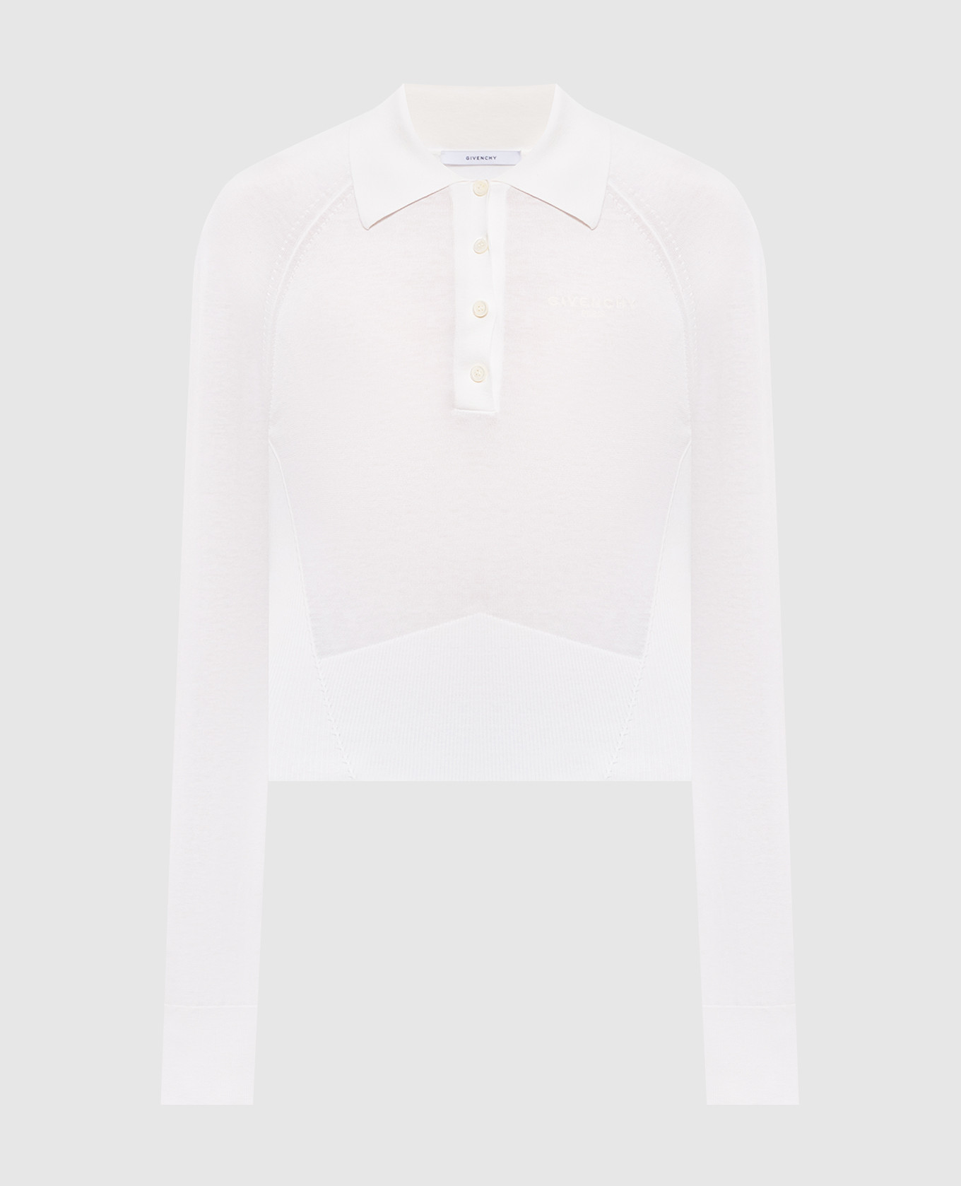 Ivory silk polo