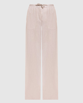Marco Pescarolo Beige Fency linen and wool pants FENCYD5327