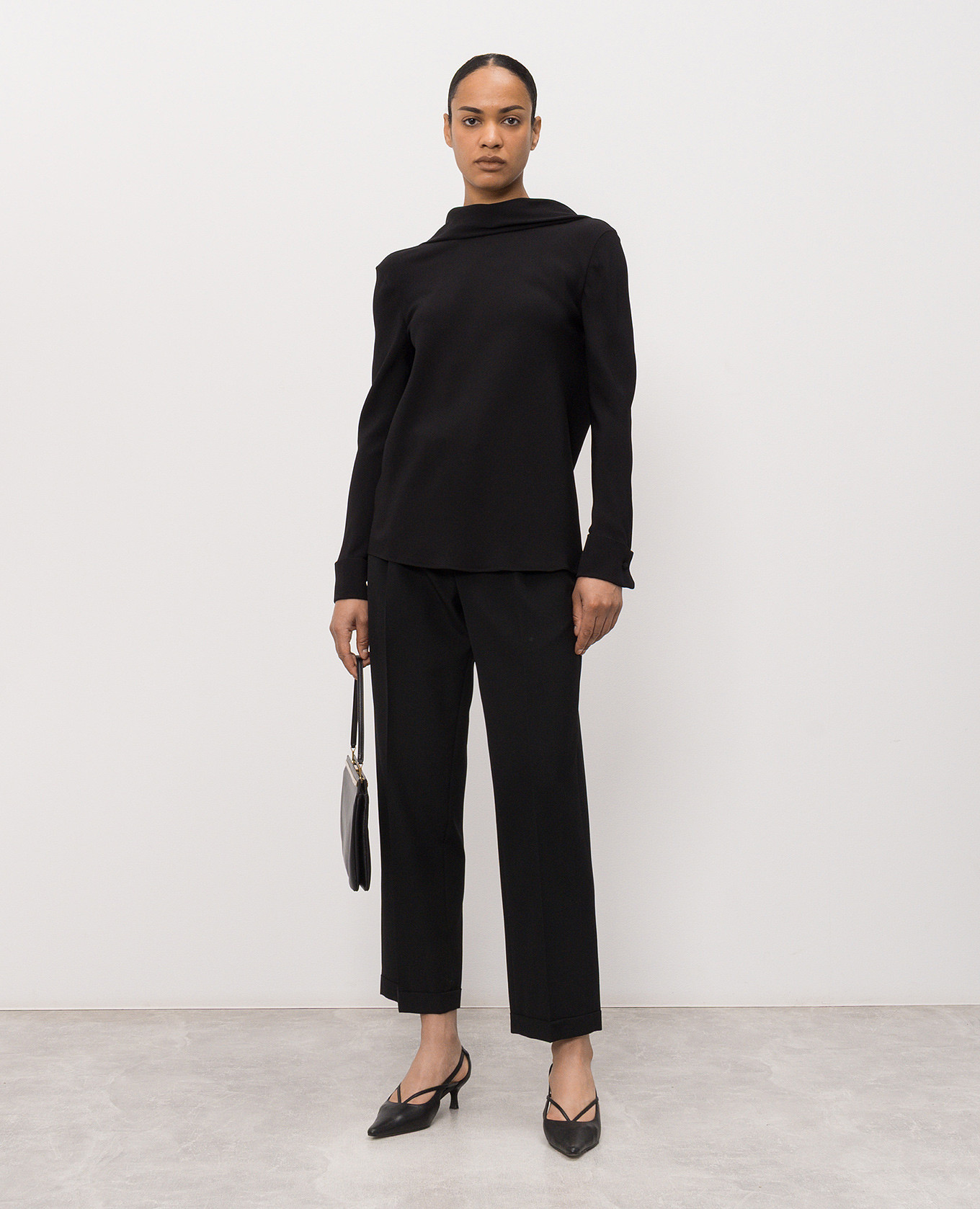 Fini black wool trousers The Row 2