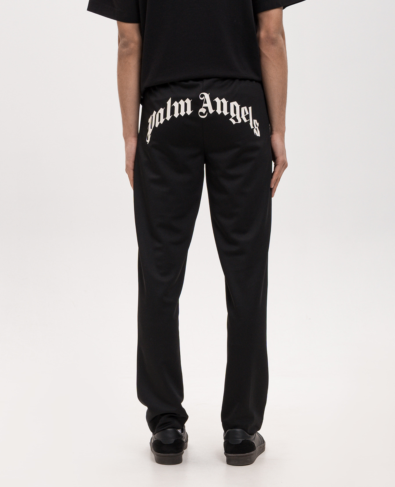 Black sweatpants with logo print Palm Angels 4