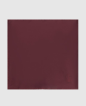 Brunello Cucinelli Burgundy silk pachet scarf MI8900091