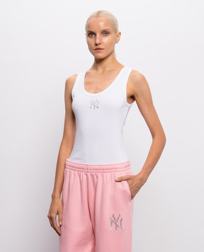 Sporty & Rich Yankees white jersey with crystals TO136718635WH01