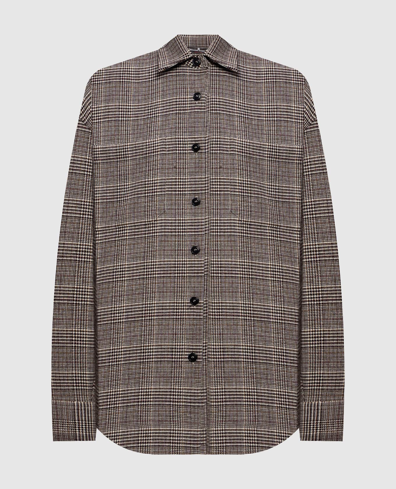 Checked wool shirt
