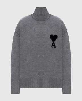 Ami Paris Gray wool sweater UKS839018