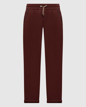 Brunello Cucinelli Brown sweatpants with silk MD828SB899