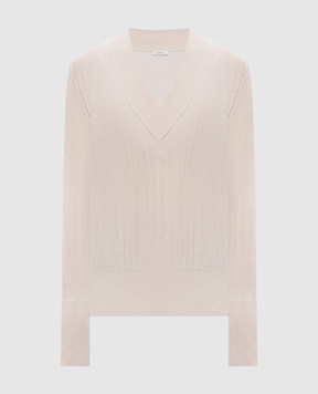 JOSEPH Beige Jardin pullover with silk JF009706