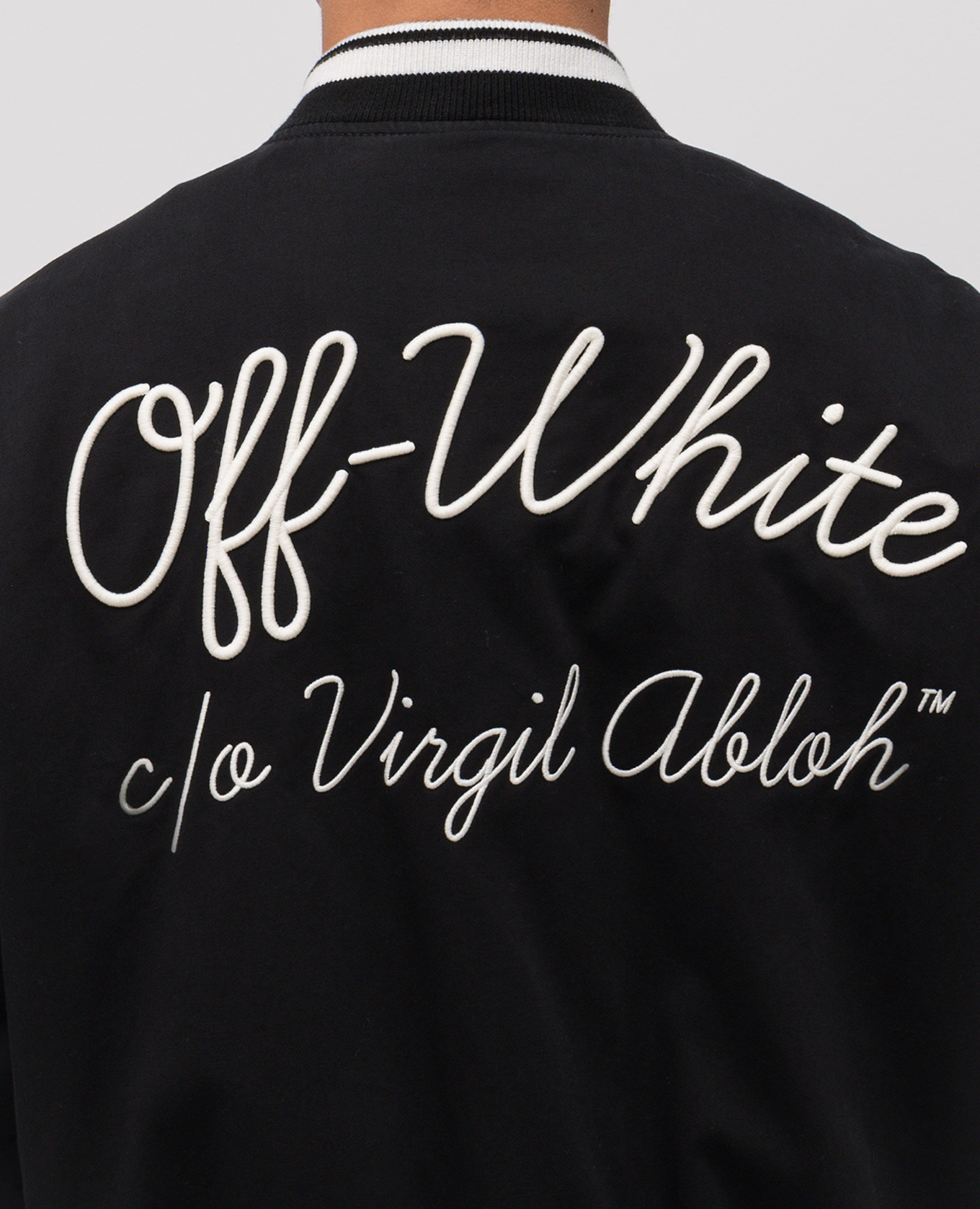 Black bomber jacket with logo Off-White 5