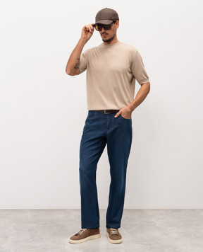 Stefano Ricci Blue jeans with logo M8T61B3120T38BL