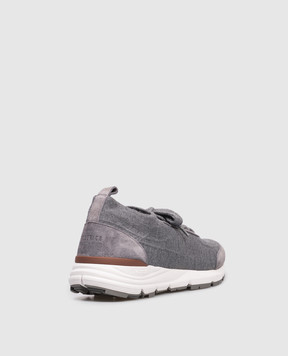 Peserico Gray sneakers with wool R79063C0CC628
