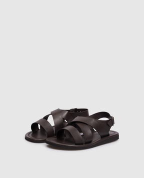 Peserico Brown leather sandals R79079C0CC810