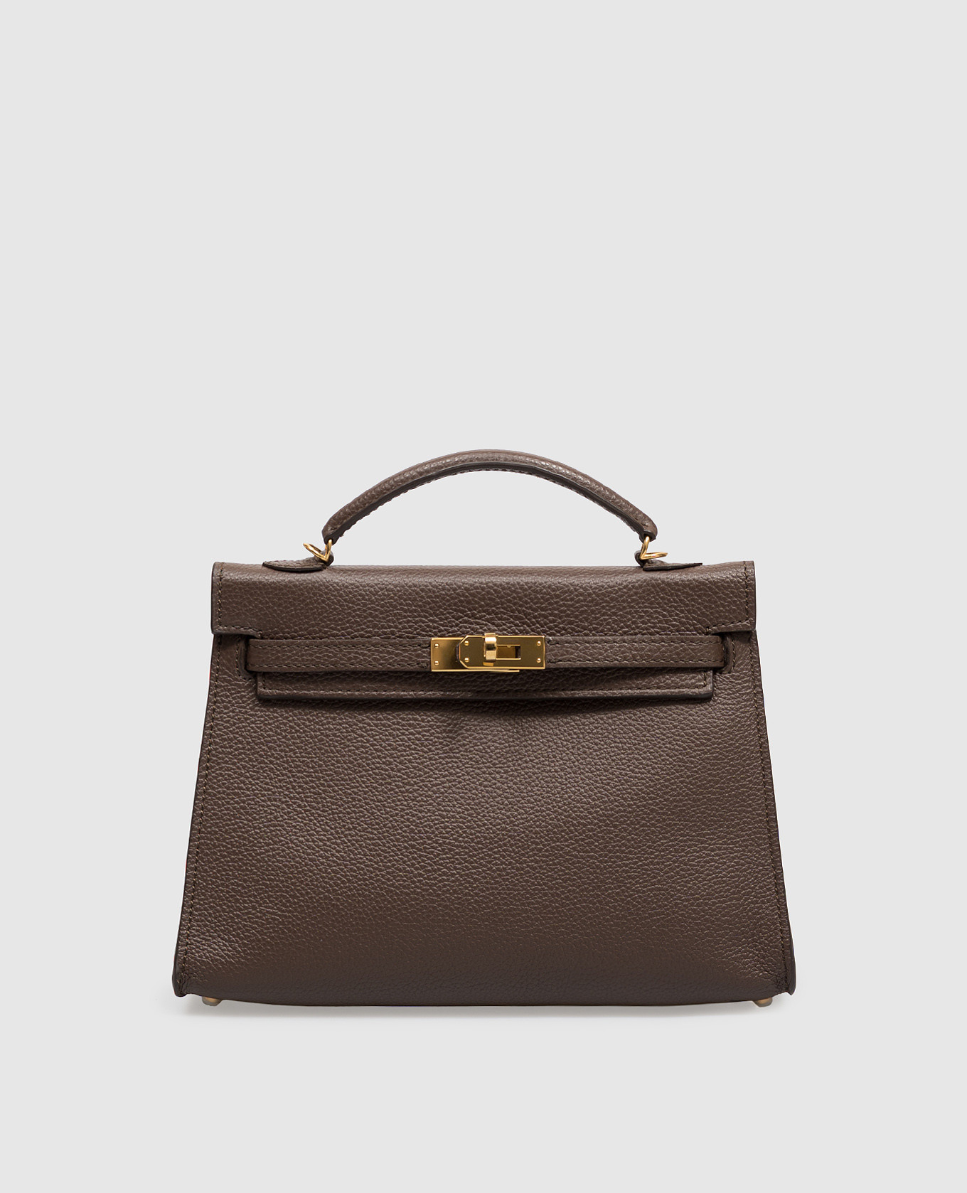 Brown leather satchel bag