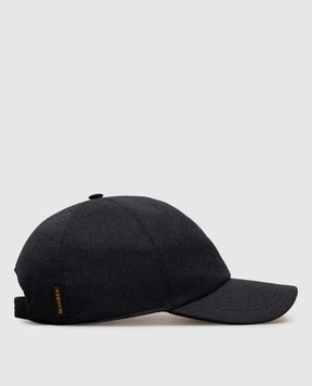 MooRER ROBINSON navy blue wool and cashmere cap ROBINSONLL
