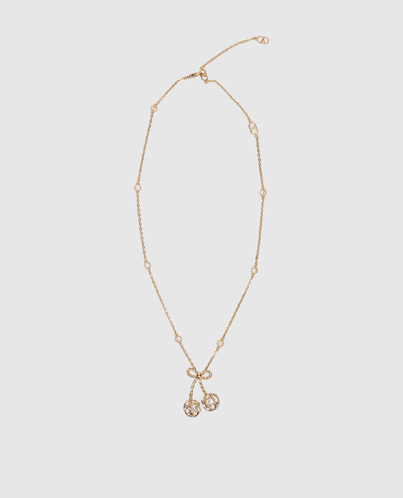 

Cherryfic gold necklace with Swarovski crystals Valentino, Golden