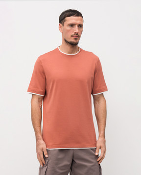 Brunello Cucinelli Orange cotton T-shirt M0B137427