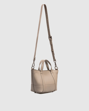 Peserico Beige leather tote bag with logo embossing S38382C0RCC831