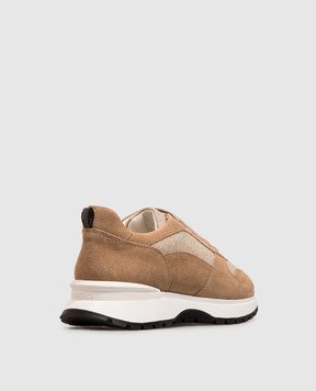 Doucal's Combined sneakers with fur DD8828WHINPN724
