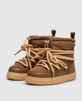 Inuikii Children's brown Mountain moon boots 300100301023338