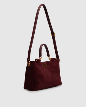 Dolce&Gabbana Vittoria burgundy suede bag BB7896A0775