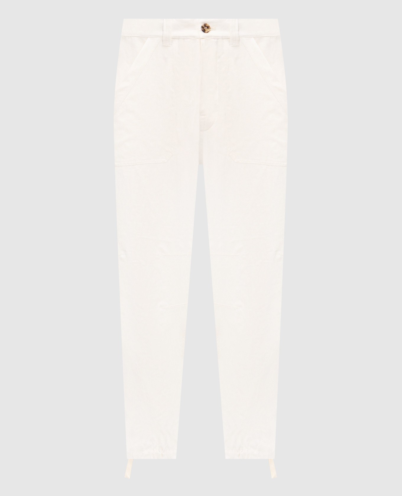 

Ivory linen pants Brunello Cucinelli, Beige