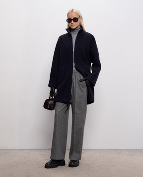 Fabiana Filippi Grey melange cashmere and silk turtleneck MAD216F103N907