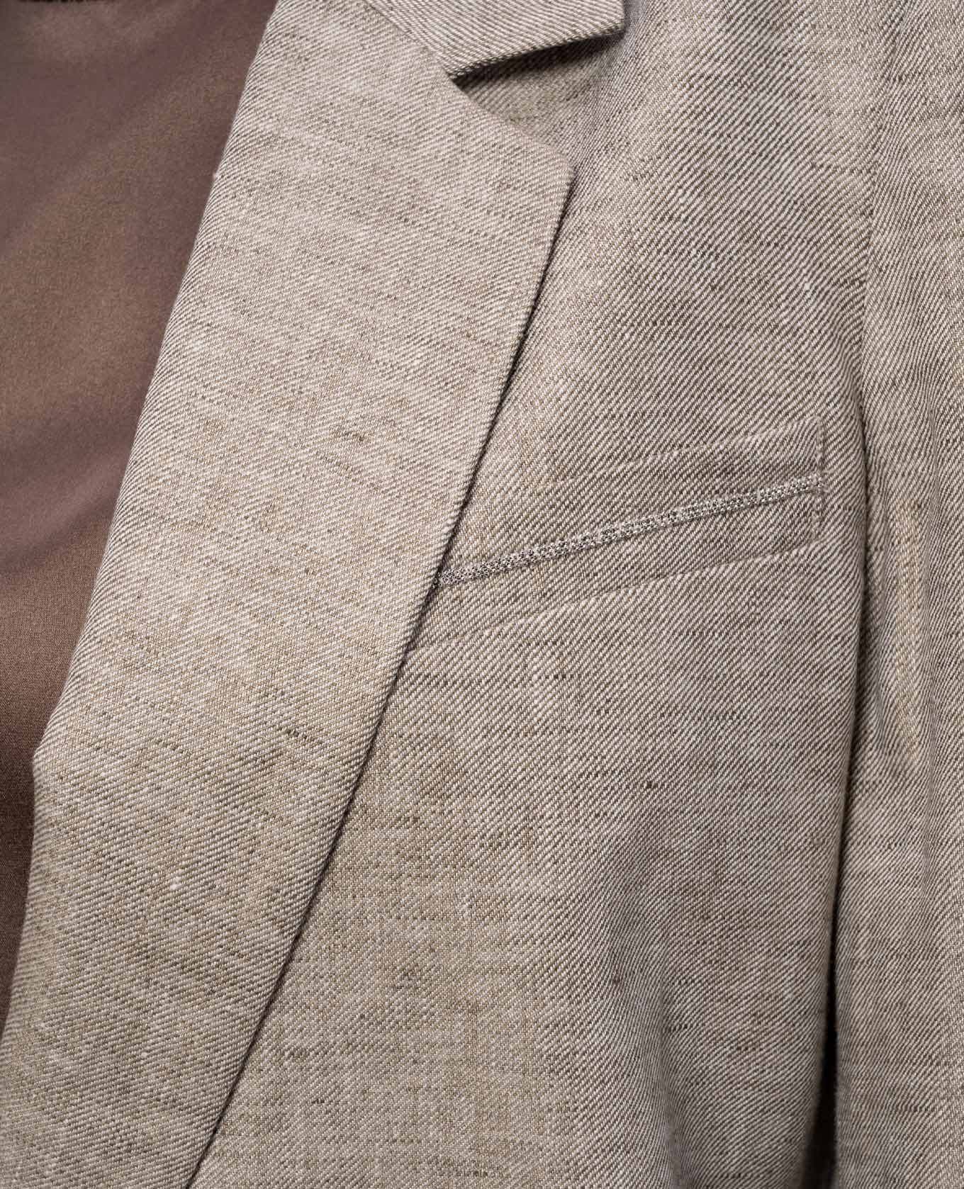 Brown linen jacket Peserico 5