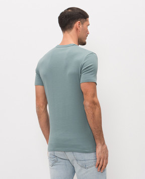 Tom Ford Green T-shirt with logo patch T4M081040