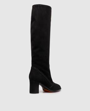 Santoni Black suede boots WSDH72382NERNHHA