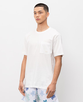 Vilebrequin White Titan T-shirt with embroidered emblem TTNU0P00