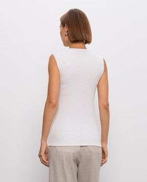 Peserico Beige melange striped T-shirt A08700J005669