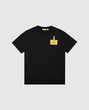 Off-White Children's black T-shirt with Arrow Tape print 44BAA002F26J005