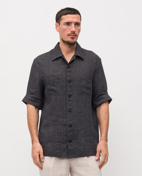 Brunello Cucinelli Gray linen shirt MF6300619
