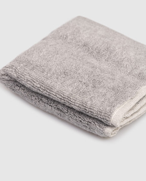 Hamam ASH RIBBED grey terry face towel ASHRIBBEDWASHCLOTH