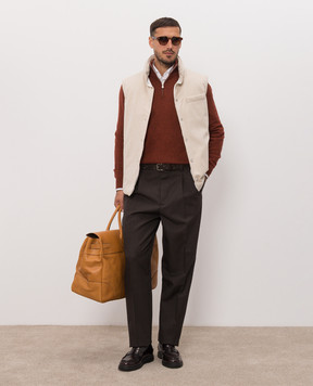 Brunello Cucinelli Brown wool pants ME267S2440