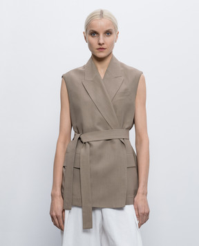 Brunello Cucinelli Brown linen vest MH1267754