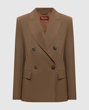 Max Mara UMICO brown double-breasted wool jacket MSTUMICO