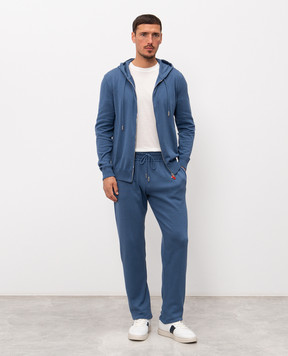 Kiton Blue cotton tracksuit UMK0951