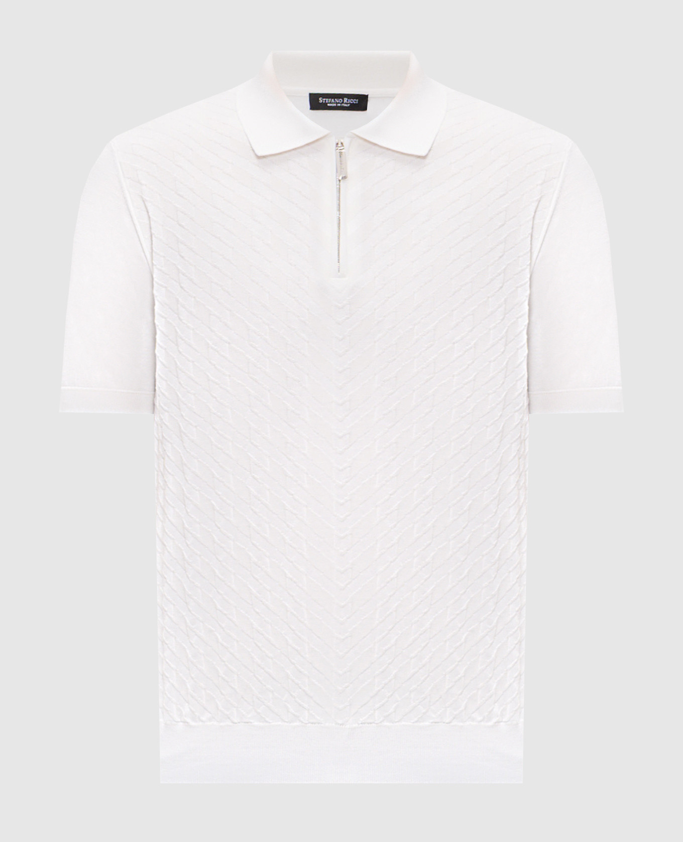 Ivory silk polo