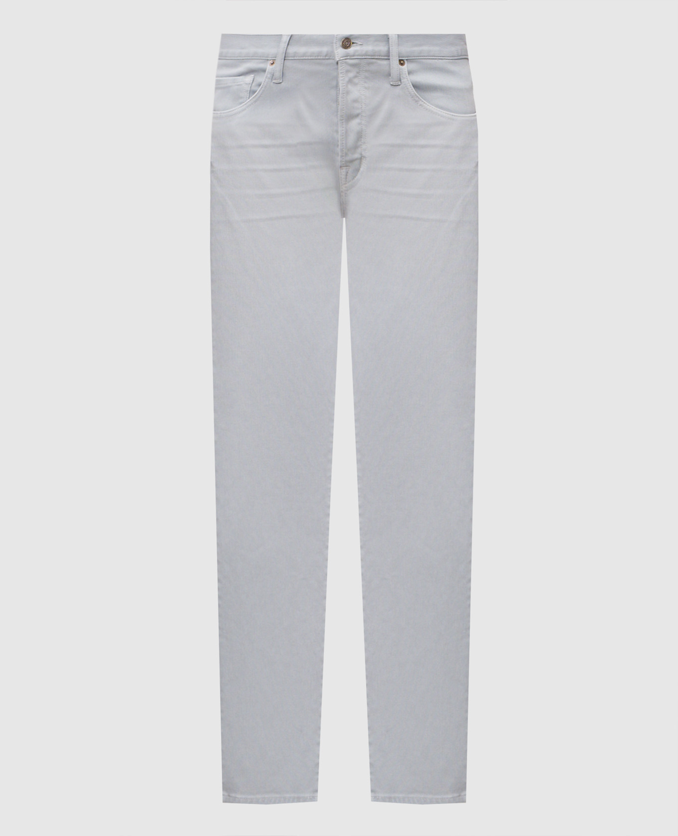 Blue jeans with logo patch