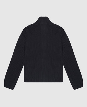 C.P. Company Children's blue cardigan with patch CUW00PLHE831014