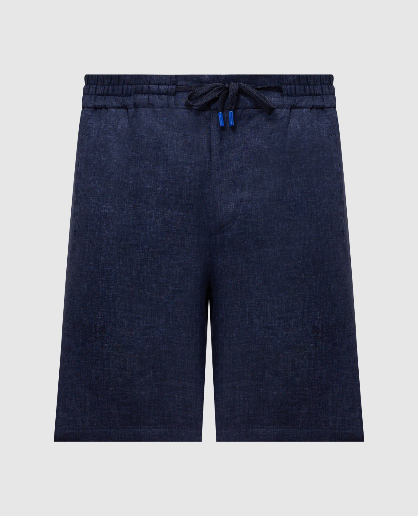 Blue linen shorts