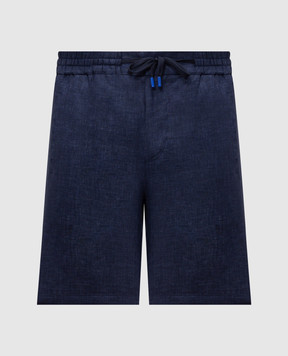 Castangia dal 1850 Blue linen shorts DMP9S26