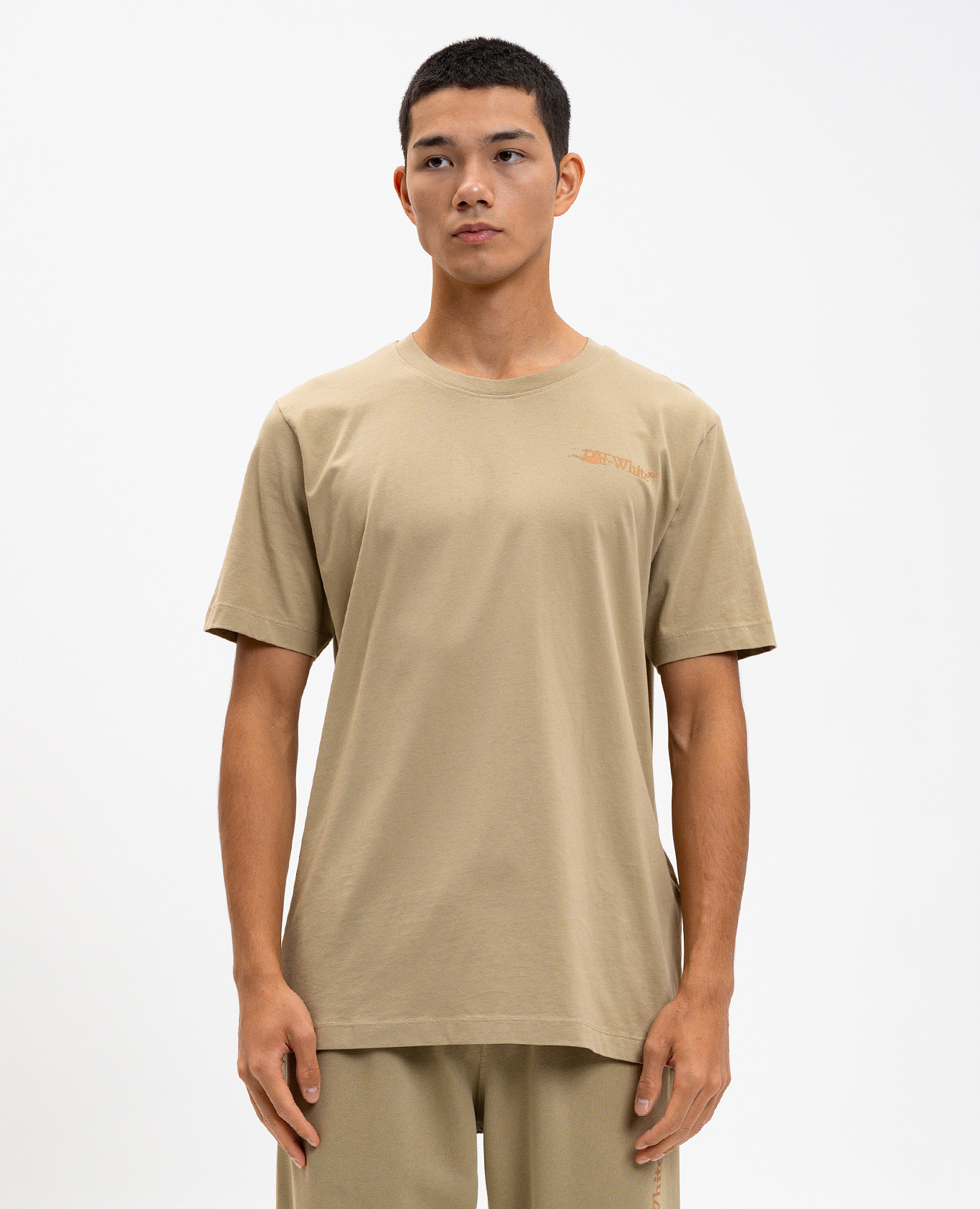 Ink Arrow khaki T-shirt Off-White 3